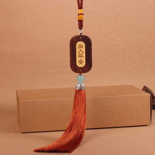 Factory direct sales car pendant, creative rosewood pendant, car rearview mirror, peace charm, Buddha statue decoration on car