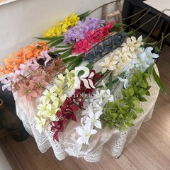 小清新仿真花香雪蘭小蒼蘭家居裝飾婚禮插花擺件軟裝婚慶造景絹花