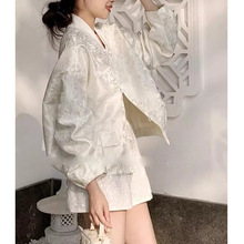 新中式女装套装女2024春季新款国风高端名媛气质高级感短裤两件套