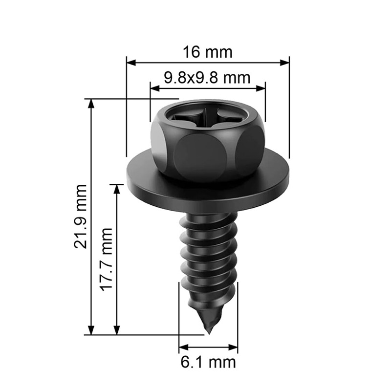 90159-60498适用于丰田/雷克萨斯挡泥板保险杠护板六角头自攻螺丝