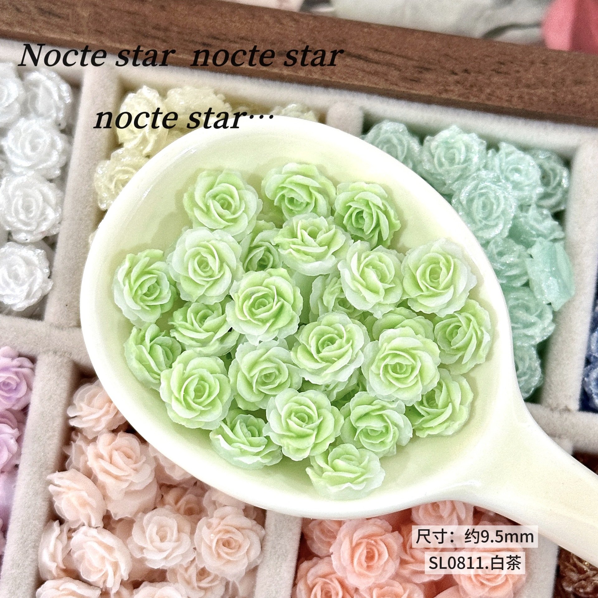 キャンディーカラーの多用途樹脂造花手作り diy 花ビーズアクセサリー材料ハンドブレスレットルースビーズブレスレットアクセサリー