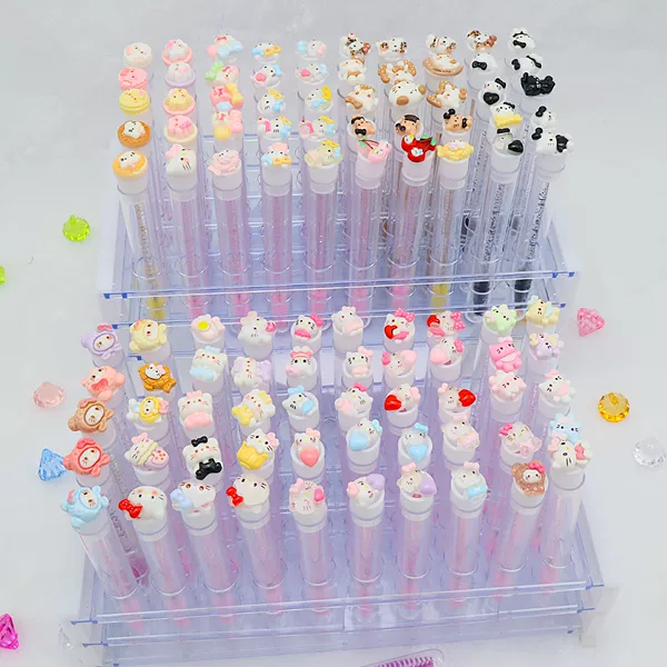 Hundreds of Hello Kitty Eyelash Brushes, Cartoon Test Tube Eyelash Brushes, Cartoon Makeup Brushes, Eyebrow Combs, Eyelash Combs