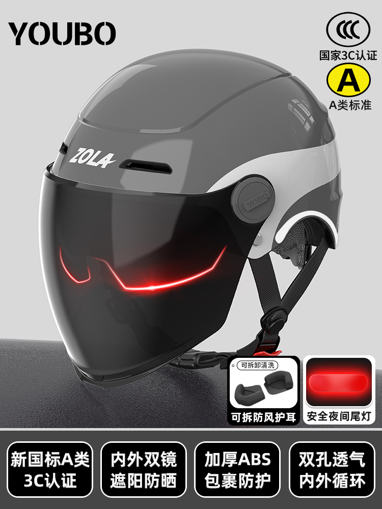Winter Sunscreen – Universal Auto Parts and Accessories - cool-grey-cool-pattern-sunscreen-double-mirror-detachable-earmuffs-tail-light-new-national-standard-class-a-3c