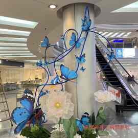 蝴蝶立体装饰商场装扮春季美陈dp点摆件创意吊饰橱窗蝴蝶道具