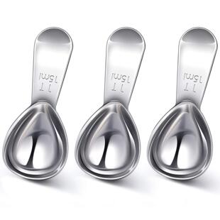 304 Stainless Steel Coffee Spoon 15ml Graded Coffee Spoon Short Handle Spoon Measuring Spoon Coffee Tea Sugar Accurate Measuring Spoon