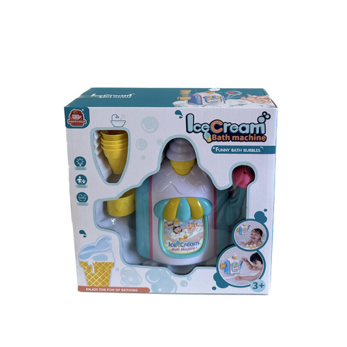 Cross-border children's bathroom ice cream bubble machine bath water toy manual bubble making machine ice cream machine