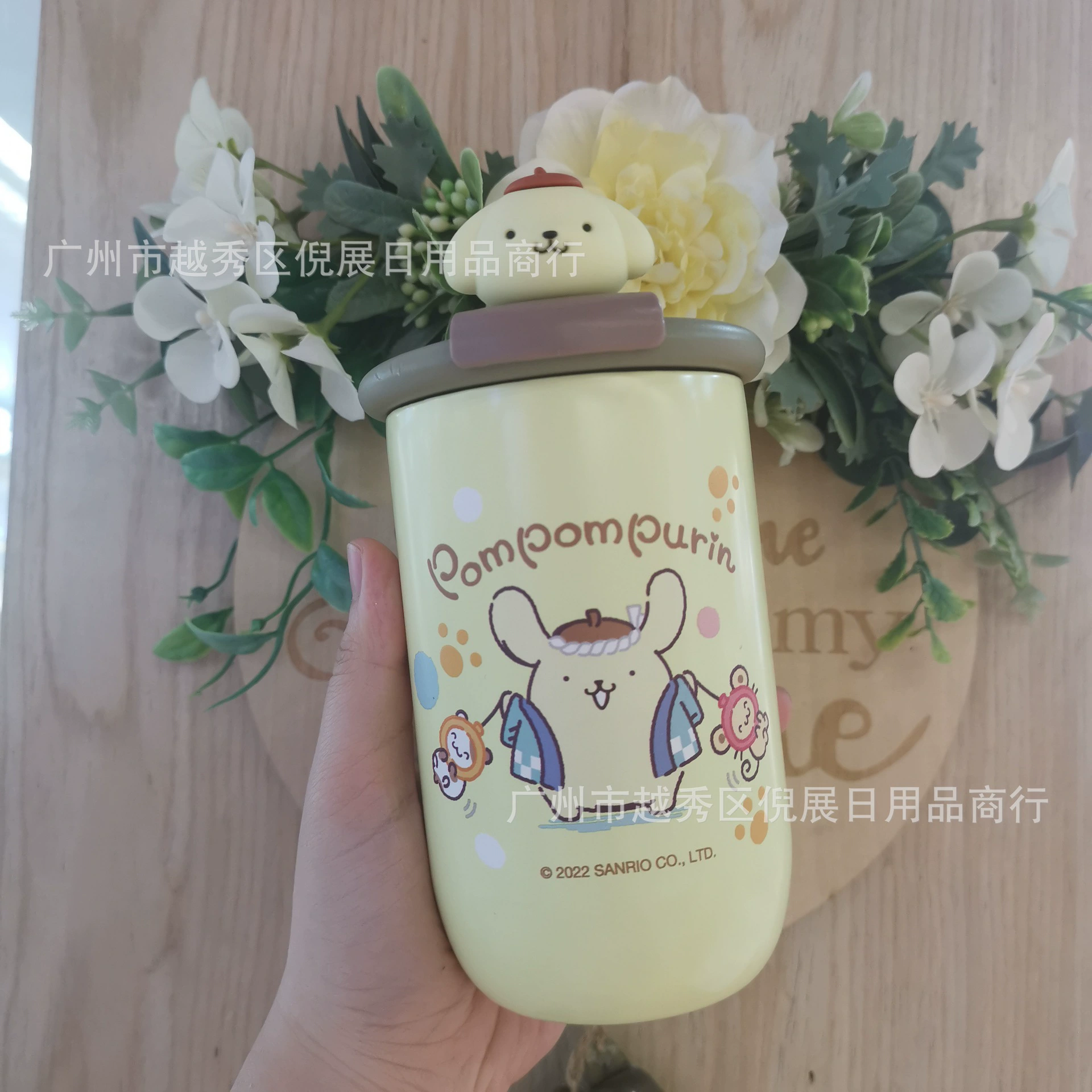 Sanrio, cute high quality glass, handheld capacious straw