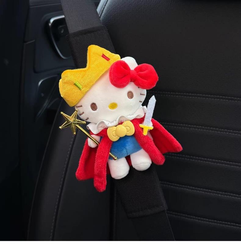 Hellokitty Car Seat Belt Shoulder Pads Car Interior Seat Belt Decoration Anti-Wear Clothing Couple Set for Women