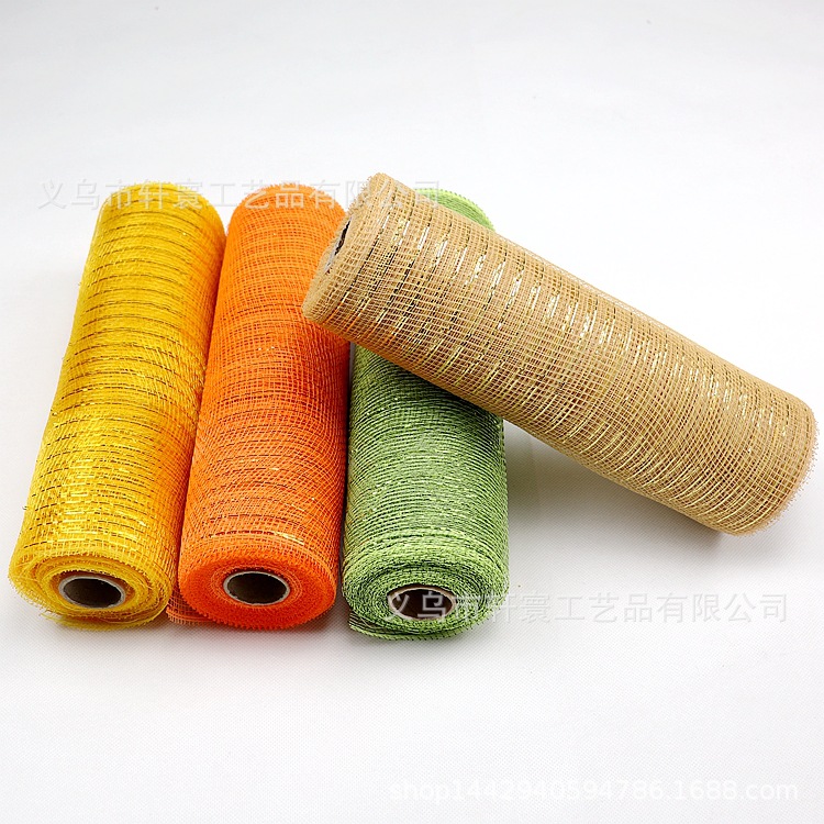 Suministro directo de fábrica Glitter seda Navidad Halloween Pascua y otros festivales celebración gasa decorativa en stock al por mayor