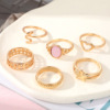 Retro set, ring with stone, suitable for import, European style, with gem, wholesale