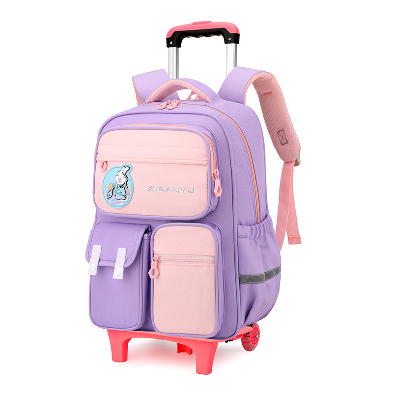2025 nueva mochila de tirón para estudiantes de primaria 124 a 6 o grado, mochila portátil para niños que trepan escaleras