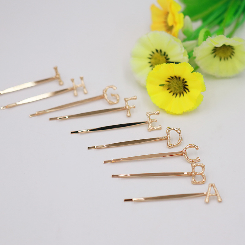brand retro universal golden bangs with letters