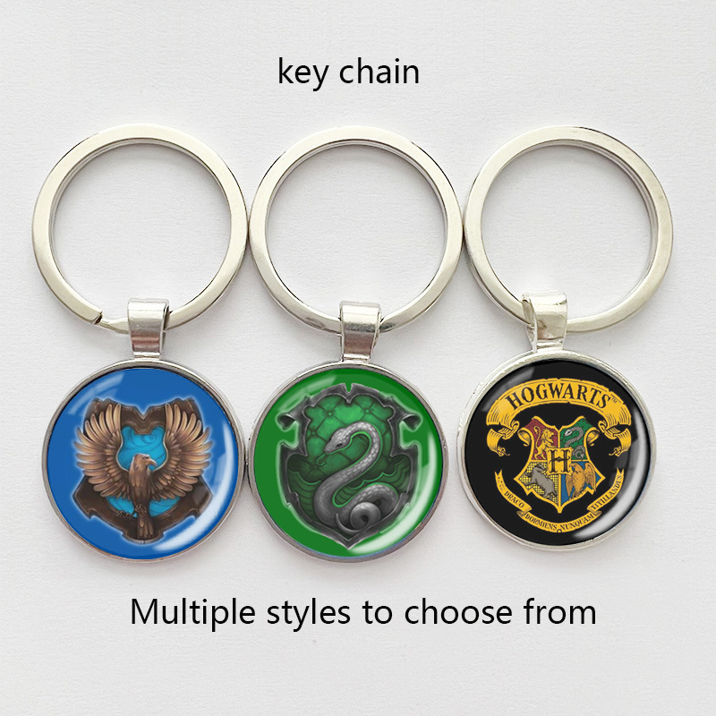 Cross-Border New Product Accessories Harry Potter Hogwarts School of Witchcraft and Wizardry Badge Time Gemstone Silver Necklace Pendant Cross-Border New Product Accessories Harry Potter Hogwarts School of Witchcraft and Wizardry Badge Time Gemstone Silver Necklace Pendant