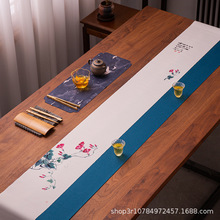 禅意中式防水茶席家用桌旗泡茶垫纤维棉麻茶巾功夫茶道零配茶艺垫