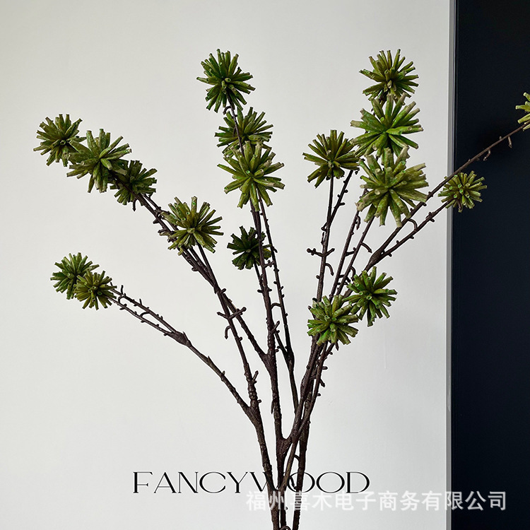 High-Quality Artificial Banyan Fruit, Trendy Small Green Plant, Model Room Floral Design, Business Flower, Photo Prop