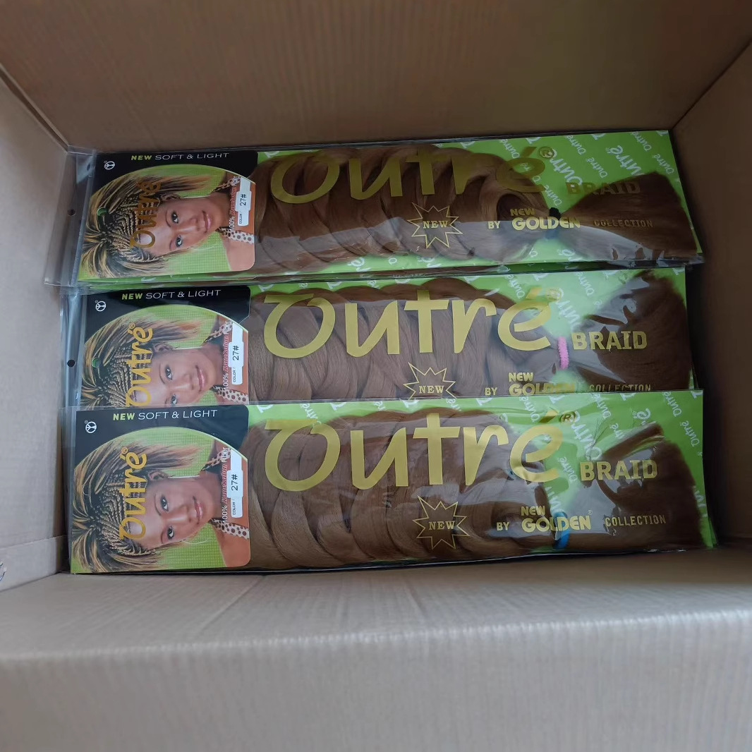 Outre Xpression trenza 82 pulgadas gran pelucca de trenza africana negra pelucca de trenza sucia 165g