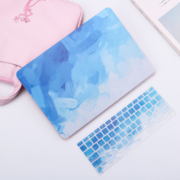 For Apple laptop protective case Macbook painted case matching keyboard membrane pro protective case