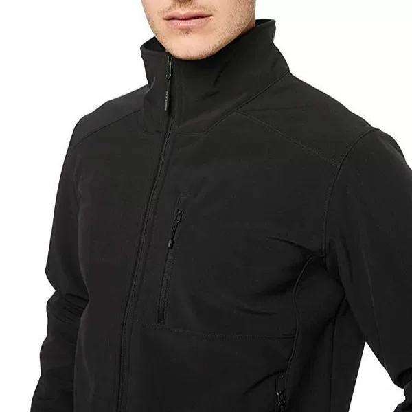 Nordic Style Stand-Collar Softshell Jacket, Waterproof and Warm Fleece-Lined Jacket, Outdoor Mountaineering Coat, Foreign Trade Plain Shell Jacket