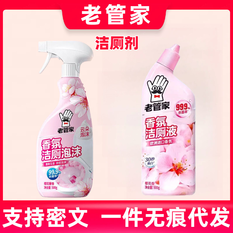 Old Butler Toilet Cleaner Liquid Foam Powerful Descaler Deodorizer Fresh Scent Stain Remover Toilet Cleaning Magic Tool