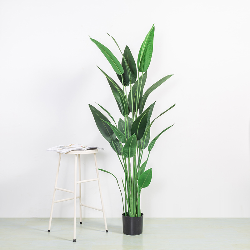 Planta Artificial de Estilo Ins, Lirio de Cala en Maceta, Árbol Artificial Falso, Planta Grande, Decoración de Ave del Paraíso, Alta Simulación