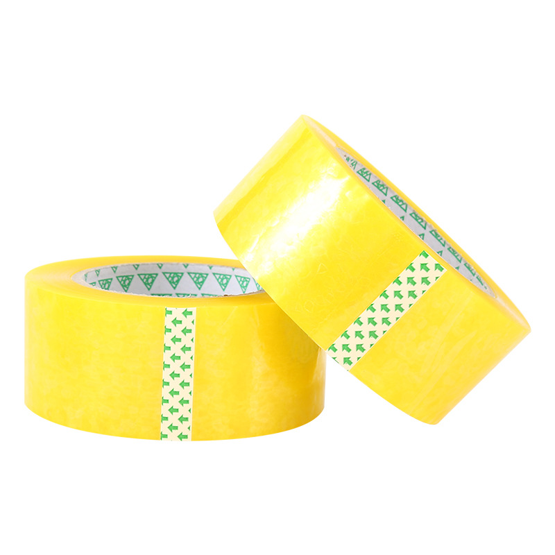 Cinta transparente rollo grande caja completa al por mayor e-commerce cinta adhesiva sellado adhesivo Logistics Express sellado adhesivo amarillo cinta adhesiva al por mayor