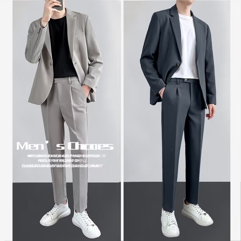 Men's Suits, Slim-Fitting Jackets, Groom's Wedding Suits, Business Professional Formal Wear, Drapey Suits, Trousers, Men's Casual Suits