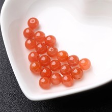 原矿南红樱桃红散珠手链diy配珠圆珠手串隔珠手作耳坠项链散批