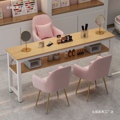 网红美甲桌特价经济型美甲店桌子椅子套装日式轻奢单人双人美甲台