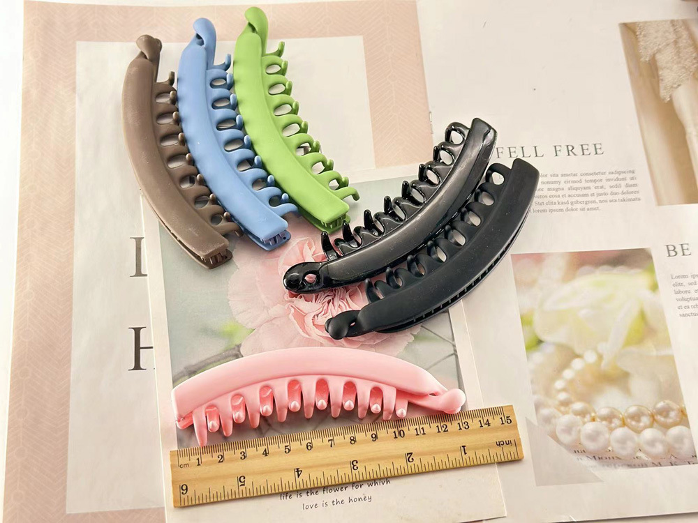 Pince banane mate pour cheveux pour queue de cheval verticale_voghion.com