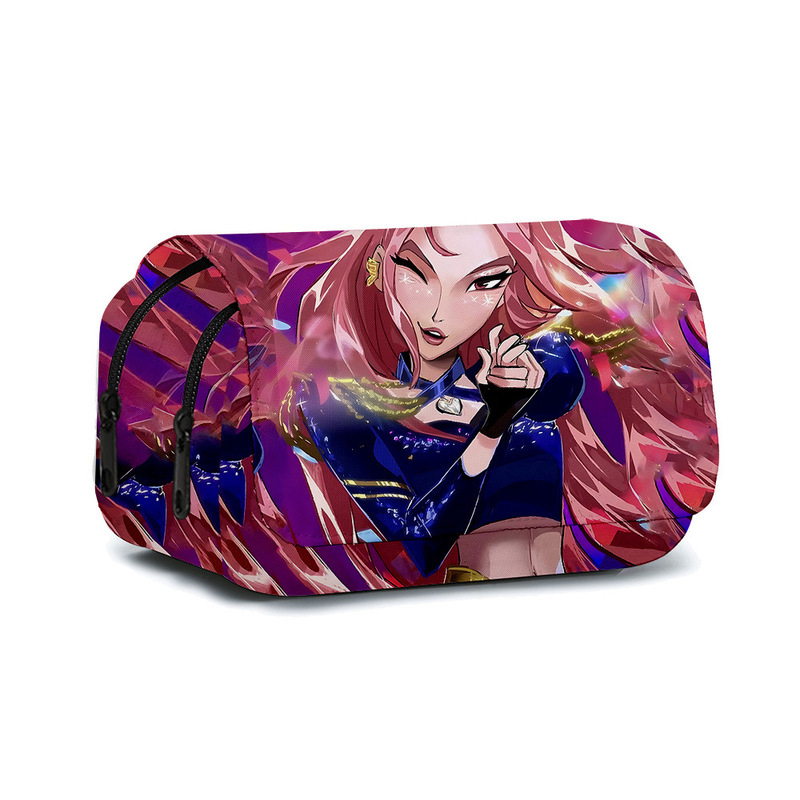 3D新品跨境电影  K-POP 猎魔女团双层翻盖笔袋儿童文具|undefined