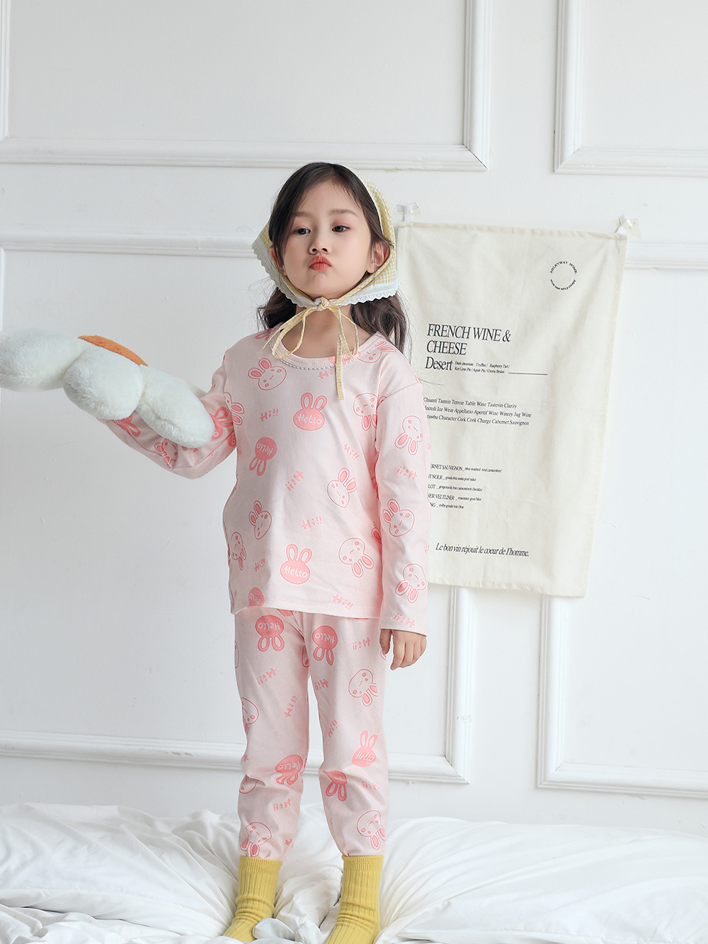 Ropa para niños niñas pijamas bebé ropa interior set Derong encaje mujer primavera y otoño fábrica de ropa para el hogar al por mayor