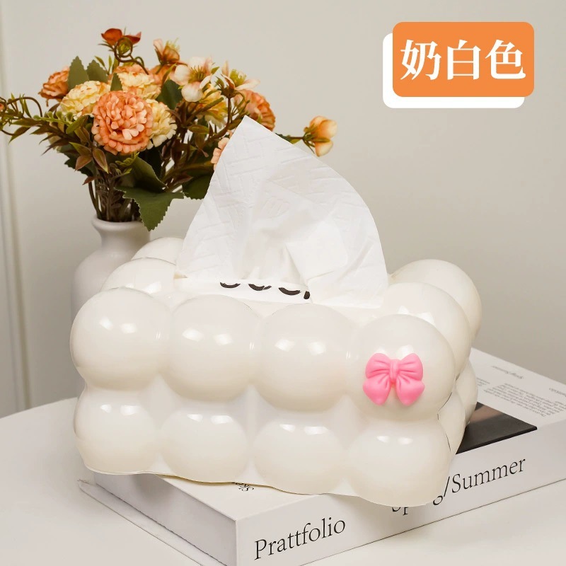 Caja de pañuelos de salón de lujo ligero creativo casero caja de extracción de papel de algodón mesa de comedor caja de almacenamiento de servilletas caja de extracción de papel