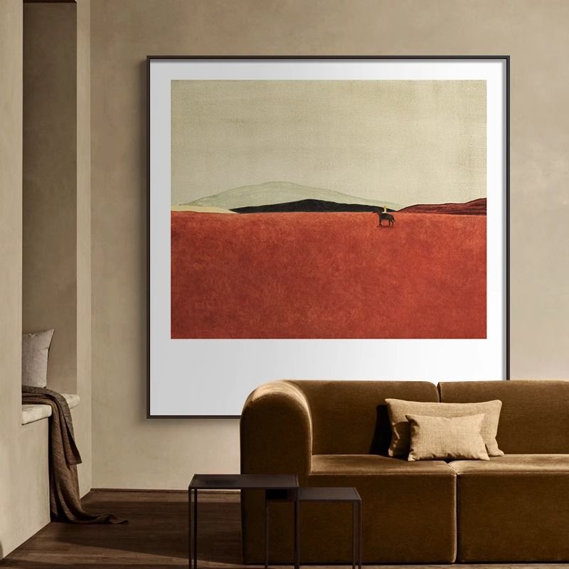 Scandinavian Style Abstract Freehand Square Decorative Painting Character Artistic Conception Restaurant Painting Dining Table Hanging Painting Fresh Niche Mural