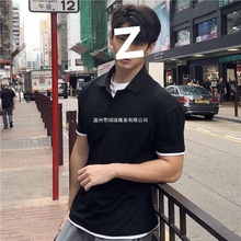 假两件POLO衫男士夏季健身休闲美式复古翻领百搭短袖潮流休闲上衣