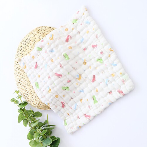 Manufacturer wholesale 30*30 size 12-layer thickened children's towel soft breathable gauze saliva towel newborn face towel