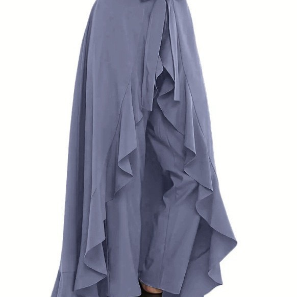 Cross-Border Amazon Women's Clothing European and American Plus-Size High-Waisted Wide-Leg Pants Autumn New Long Chiffon Pants Sports Casual