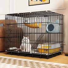 猫笼子家用室内自由空间猫别墅厕所一体猫屋猫舍猫咪笼子折叠