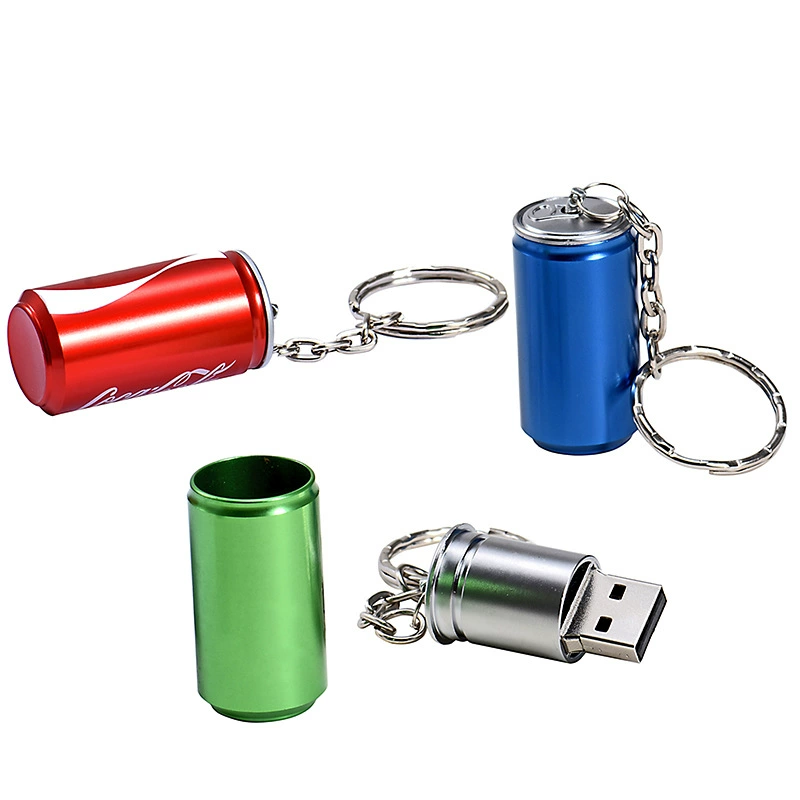 Металлическая USB-флешка, креативный брелок в форме колы, мини-банка, автомобильная музыка, USB-флешка, размер, емкость USB3.0