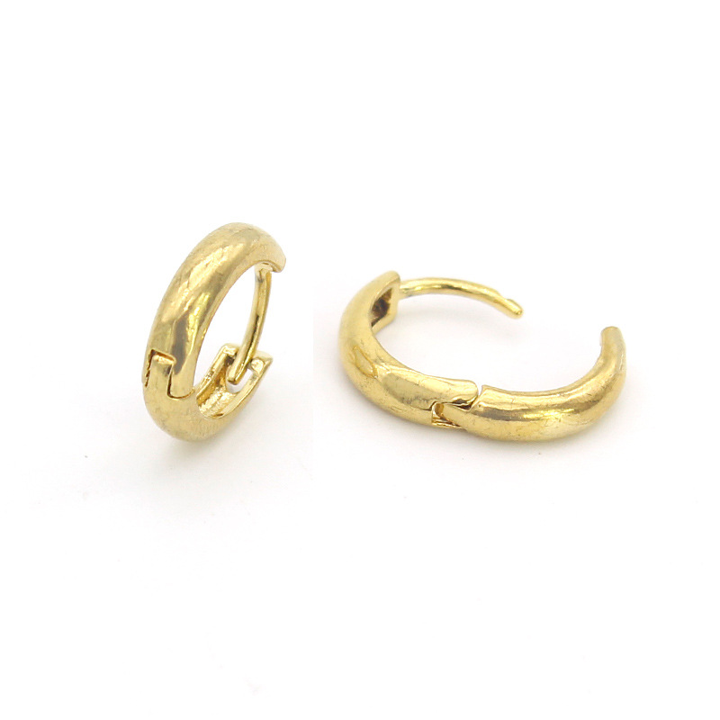 Foreign trade Basic paragraph Backing Simplicity Earrings golden circle Ear Studs 14K golden Earrings Manufactor wholesale