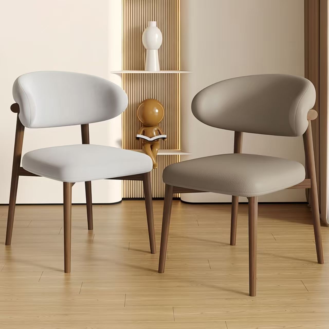 Nordic Minimalist Light Luxury Dining Chair, Hotel Backrest Chair, Modern Leisure Restaurant Chair, Internet-Famous Comfortable Long-Sitting Dining Table Chair