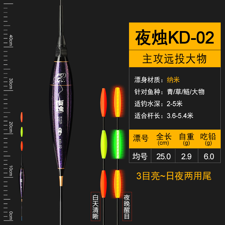 Flotador de pesca de roca de tiro largo flotador electrónico de pesca de roca flotador luminoso nano llamativo triángulo cola de pesca grande etiqueta flotante al por mayor