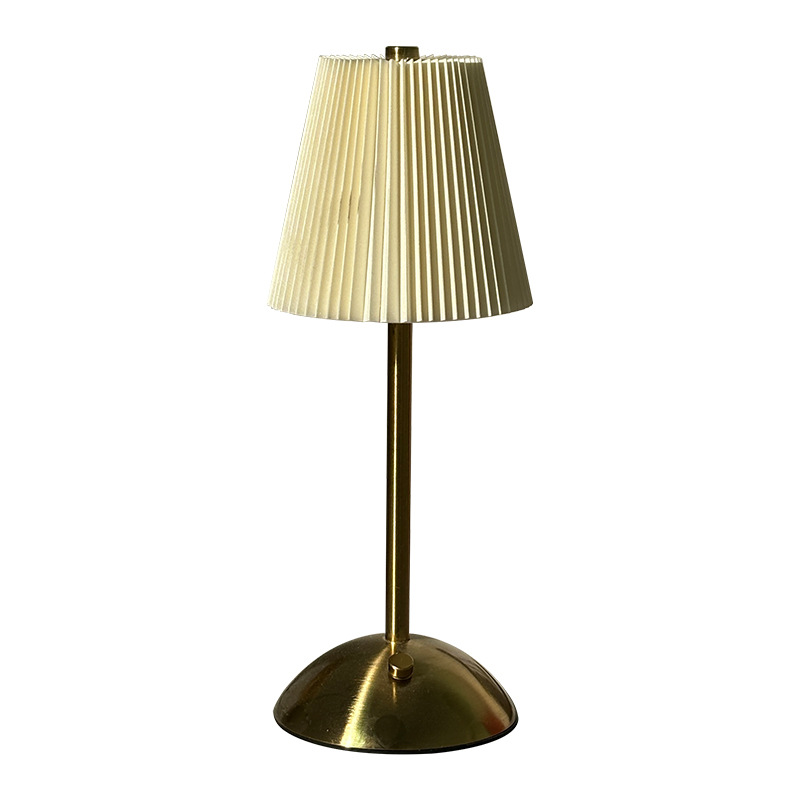 Selección estricta de lámparas de escritorio de tela pliegada luces nocturnas transfronterizas decoraciones para el hogar accesorios comedor bar dormitorio sala de estar luces de atmósfera