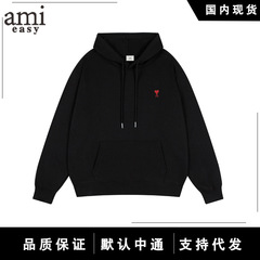 AMI&EASY 愛刺繍文字 A フード付きスウェットシャツメンズルーズカジュアルトレンディファッションシンプルカップルトップ