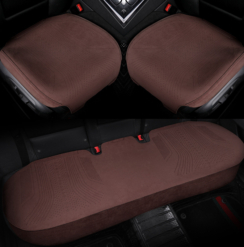 2025 New Rams Suede Car Seat Cushion Four-Season Multi-Piece Set