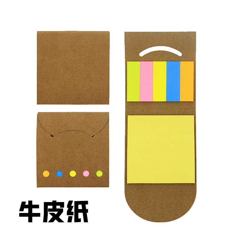 Cartera de papel kraft sonriente de post-it Post-it Post-it Transfronterizo Amazon N veces Post-it Notebook Personalizado Logotipo Impreso image 6