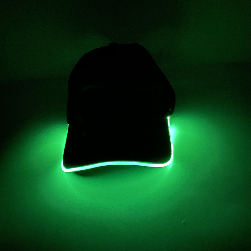 Gorra de béisbol LED para correr de noche protección solar estilo unisex gorra brillante para fiestas bares y baile callejero