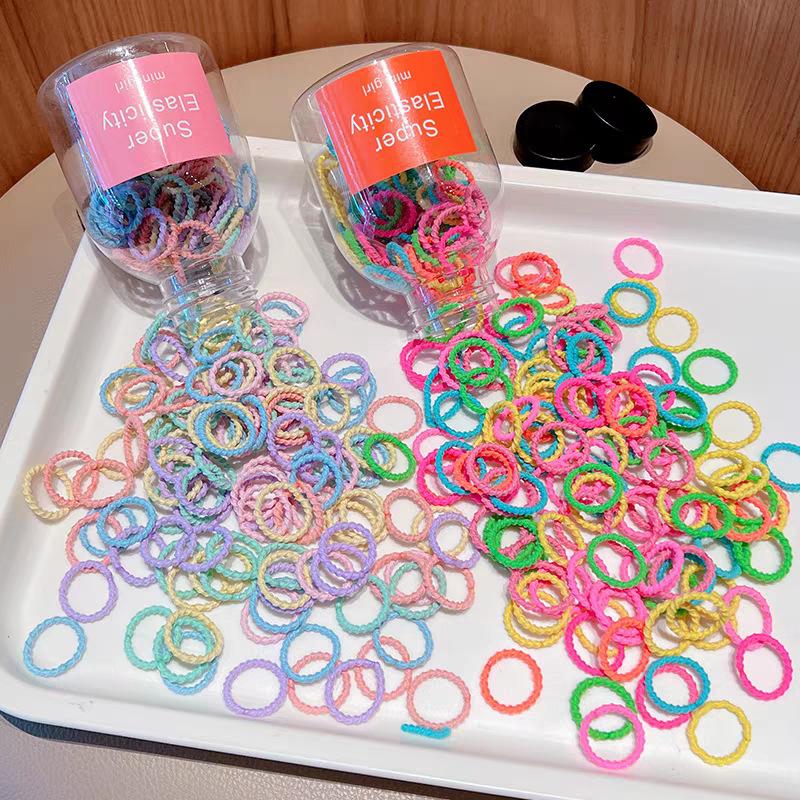 Cintas de goma enlatadas para niños, alta elasticidad no daña cabello de bebé, cabello de pequeña niña, cabello de goma, cabello de cabello