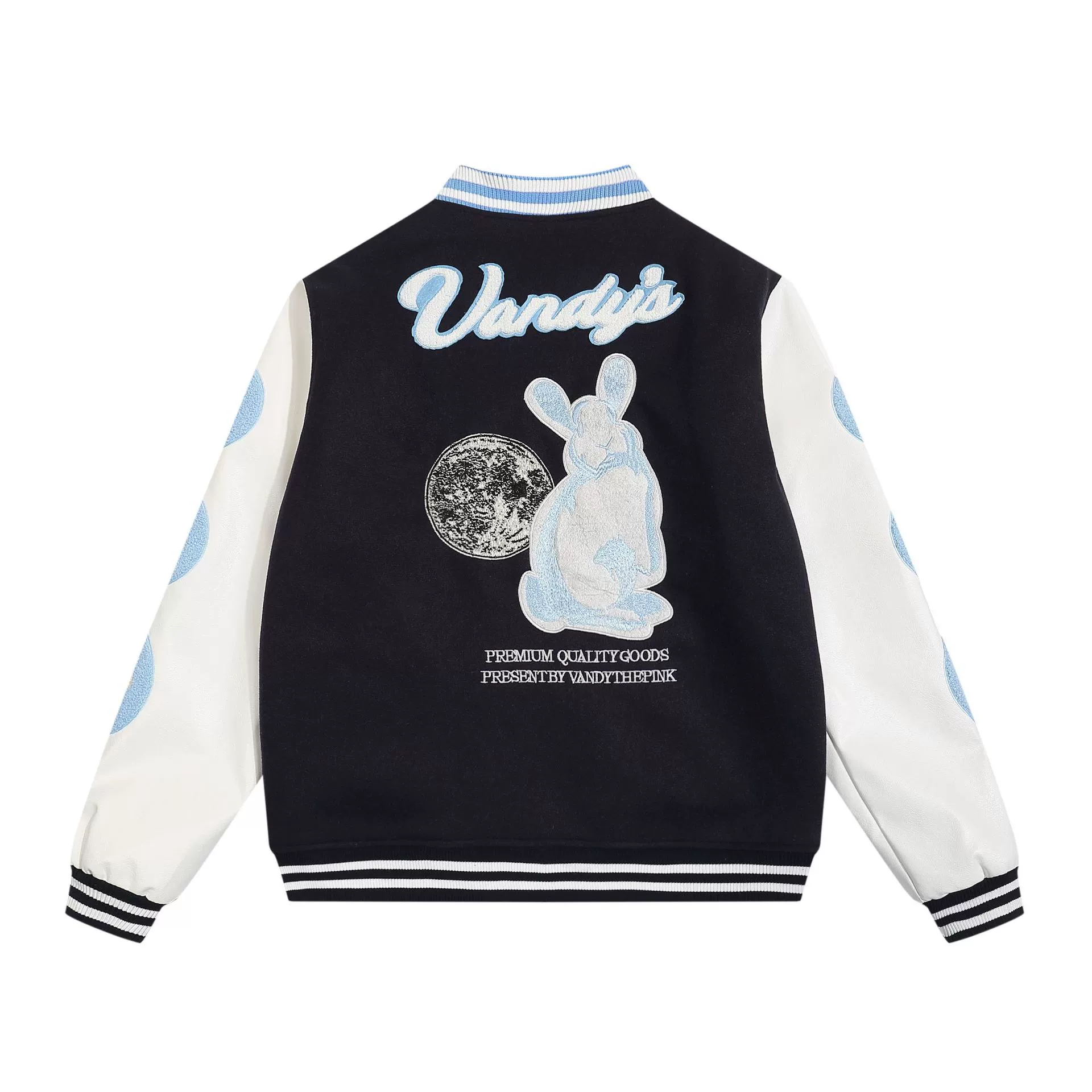 Американский прилив Vintage кролик вышитый бейсбольный костюм для мужчин и женщин повседневная куртка Park Zai Fan