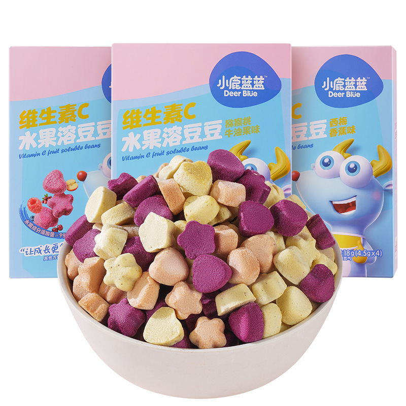 小鹿藍藍維c果物溶豆冷凍乾燥溶豆入口即化無添加白砂糖18g|undefined