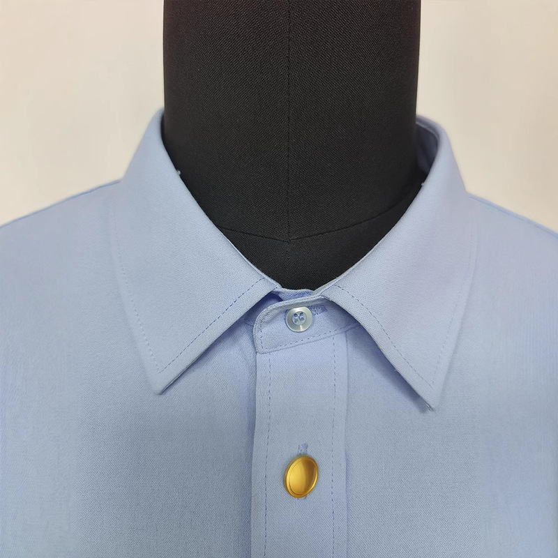 新综合短袖衬衣部门工作制服浅蓝色保安衬衣|undefined